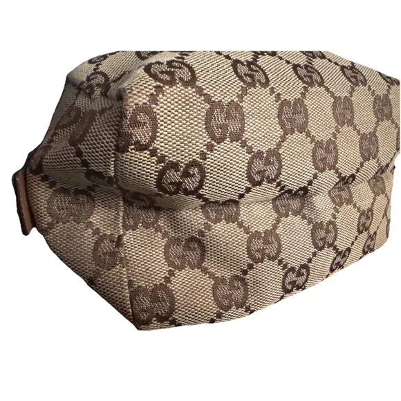 バッグ GUCCI GG Canvas Cosmetic Pouch Brown Gucci Brown GG Canvas Cosmetic Pouch - Ann's Fabulous Closeouts